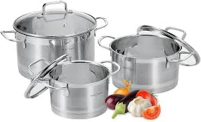 طاقم طناجر ستيل 6 قطع PROFI_COOK{1223}