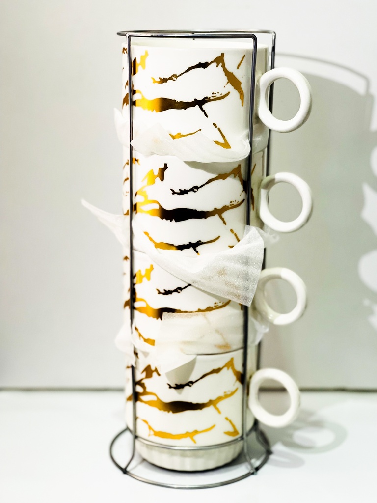 طاقم قهوة رخامي كبير