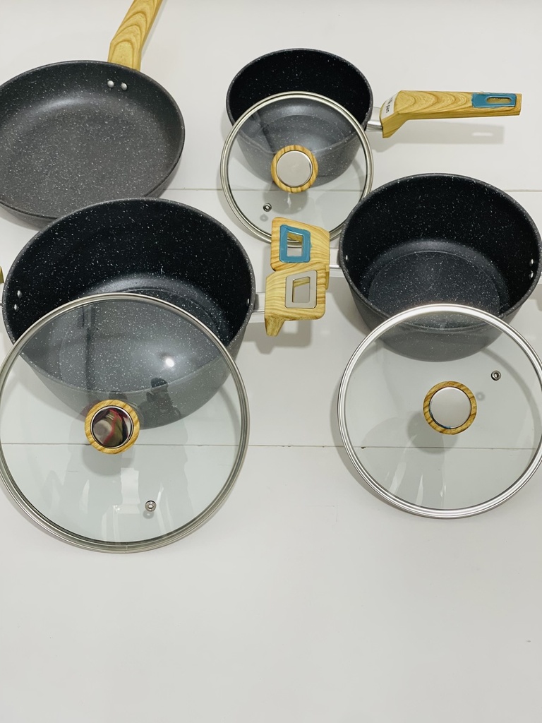 طاقم غرانيت 7 قطع HOT CHEF