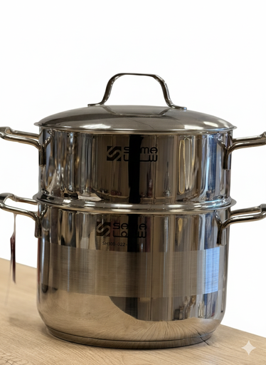 [SH108-022] طنجرة وكسكاس ستيل 22 سم SAMA