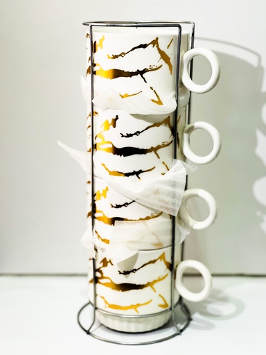 طاقم قهوة رخامي كبير